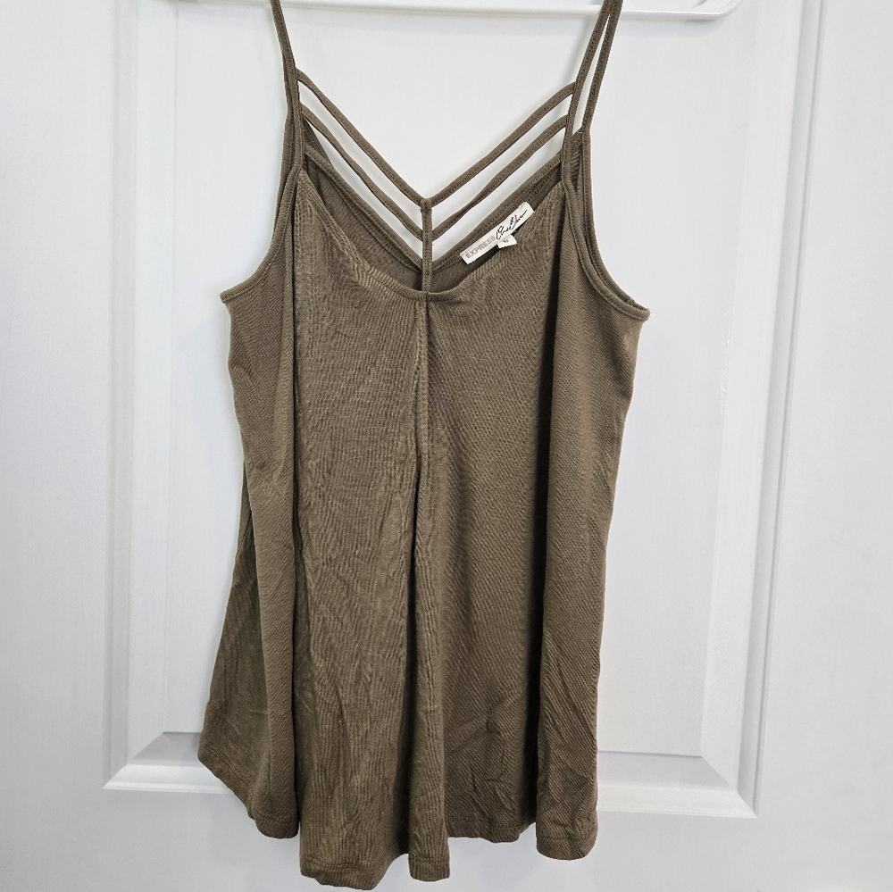 Olive Green Strappy Tank Top